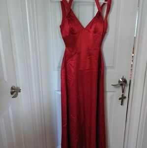 Red Satin long gown